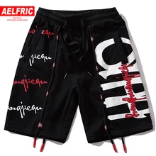 AELFRIC 3M светоотражающие шорты Карго мужские летние большие буквы ленты повседневные до колен уличная хип-хоп шорты мужские джоггеры