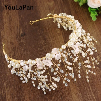 

YouLaPan HP213 wedding diadem for bride Bridal headpiece with pearl Wedding Hair Jewelry for girls wedding crown