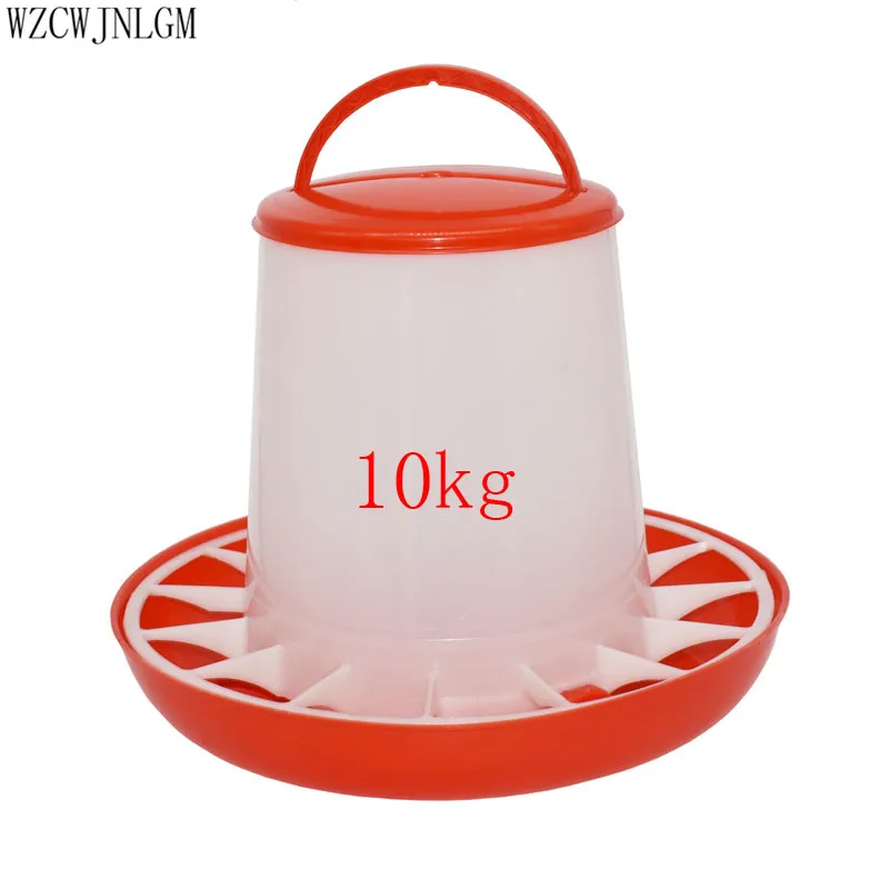 

2 sets of 10kg chicken feed barrel birds poultry diet tools drinking water cages pigeon feeders poultry supplies