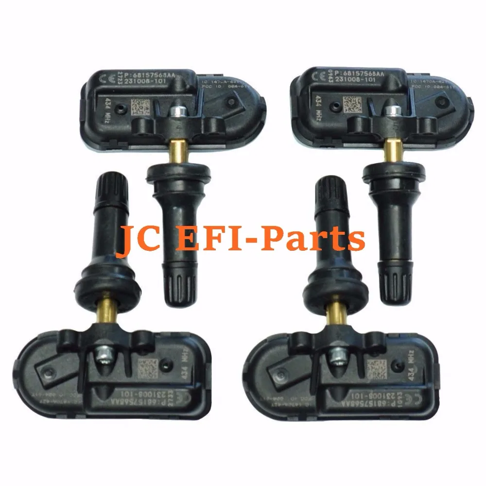 68239720AA SET 4 Tire Pressure Monitor Sensor For 2014 2015 2016 RAM 1500 2500 3500