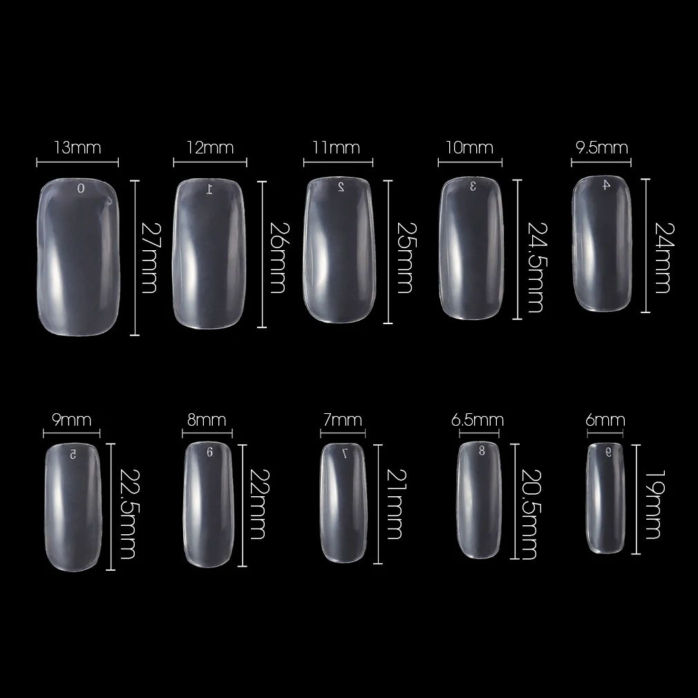 Elite99 100 шт. накладные ногти природа ясно вентилятор палец полный карты ногтей
