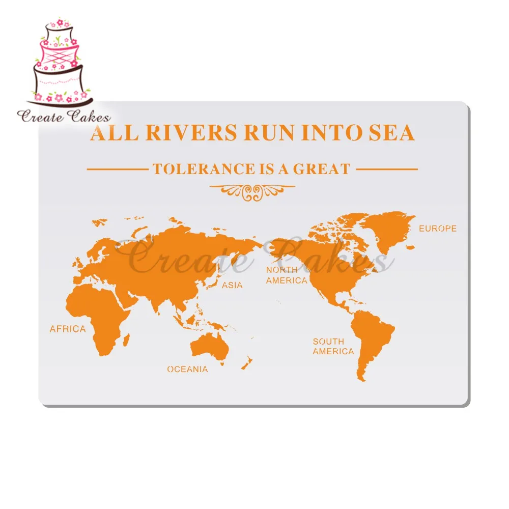 

New Map Stencils For Walls Painting Scrapbooking Stamp Album Decorative Embossing DIY Craft Paper Card Flower Template