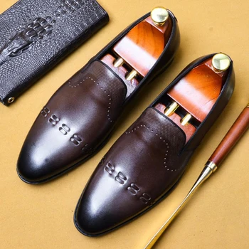 

Summer Style Man Casual Shoes Genuine Leather Moccasin Comfortable Loafers Round Toe Handmade Breathable Men's Flats SS370