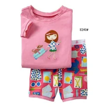 

Summer Baby Kids Girls Pajamas Sets Cute Cartoon Pyjamas Set Short Character Sleepwear Girls Children Pajamas Suit