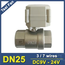 TF25-S2-A DN25 Нержавеющая сталь механизированный водопроводный клапан DC9-24V 3/7 провода 2 способ BSP/NPT " полный Порты и разъёмы Электрический кран в Китае(стандарты CE, IP67