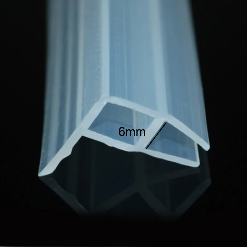 3 Meters Shower Glass Door Silicone Rubber Sealing Strip Weatherstrip For 6mm Glass Sealing