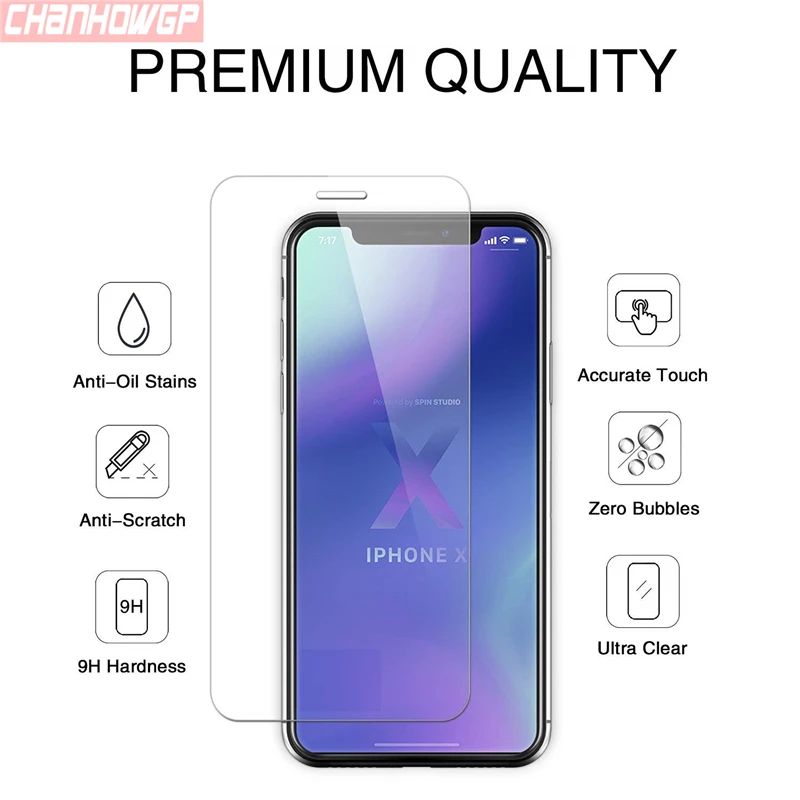 11 шт./лот, закаленное стекло для iphone X XS MAX 6, 6s, 7, 8 Plus, 5, 5S, SE, 5C, 4S, 4, Защитная пленка для экрана, стекло для iphone 7, iphone 8, чехол