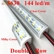 Smarstar 12 V 0,33 M 48 Светодиодный s угловой двойной ряд 5630 Светодиодный полоса V-Алюминий случае дымчатое покрытие прожектора 33 см светодиодный бар свет кабинет освещения