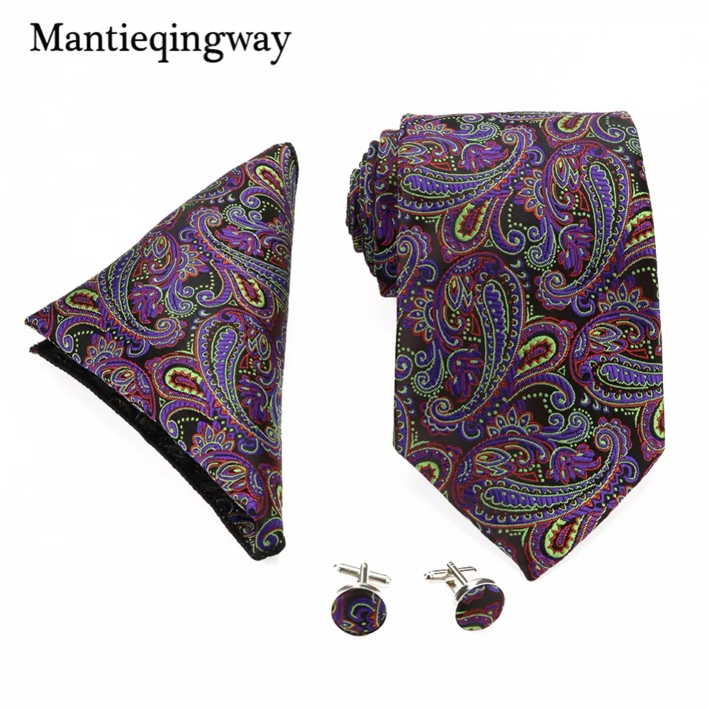 THREE PIECE TIE CUFF LINK CUFFLINK POCKET SQUARE HANKY HANDKERCHIEF FLORAL SET