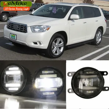 

eeMrke Xenon White High Power 2in1 LED DRL Projector Fog Lamp With Lens For Toyota Highlander XU40 XU50 2009-2013 2015 2016