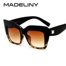 MADELINY, новинка, модные женские солнцезащитные очки, брендовые, дизайнерские, большая оправа, Ретро стиль, солнцезащитные очки, классические, кошачий глаз, очки, UV400, MA214
