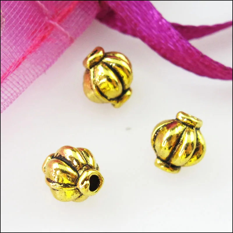 35 шт. антикварные золотые бусины разделители в форме тыквы 6 мм|beads charms|spacer beadsspacer