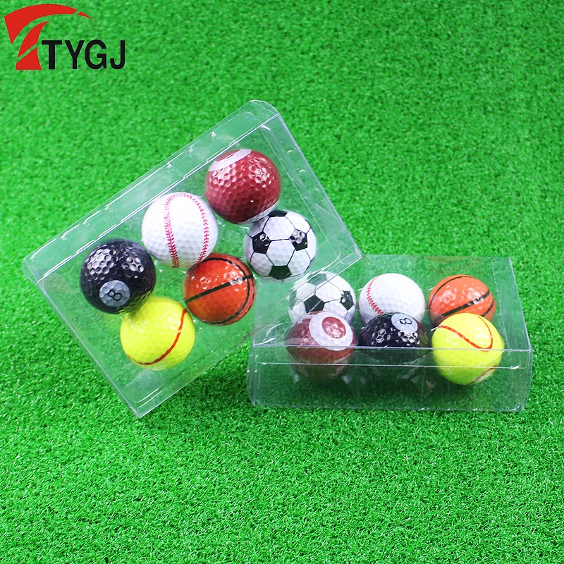 Golf Gift Box Golf Two-Layer Ball Long-distance Ball Sports Exercise Multi-color 70Beginner Next game ball 6 capsules / box Cute