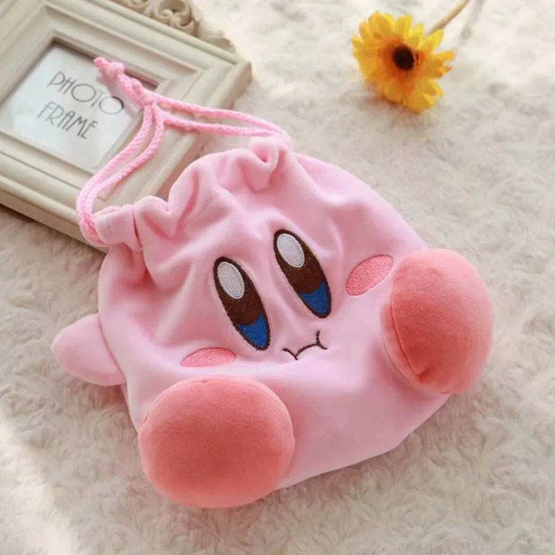 Kawaii Kirby Star плюшевая Курьерская сумка, кошелек плюшевый Кирби карман на шнурке плюшевая Монета Сумка Кошелек для монет плюшевые игрушки подарок - Цвет: purse