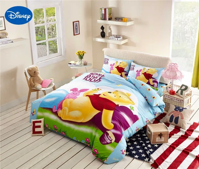 Winnie The Pooh Piglet Bedding Girls Comforters Cotton Bed Sheet