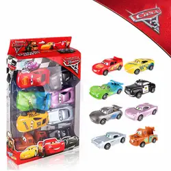 8 шт.. Пластиковые disney Pixar Cars 3 модели автомобиля игрушки Подарочная коробка набор Молния Маккуин шторм Джексон автомобиль игрушка мальчик