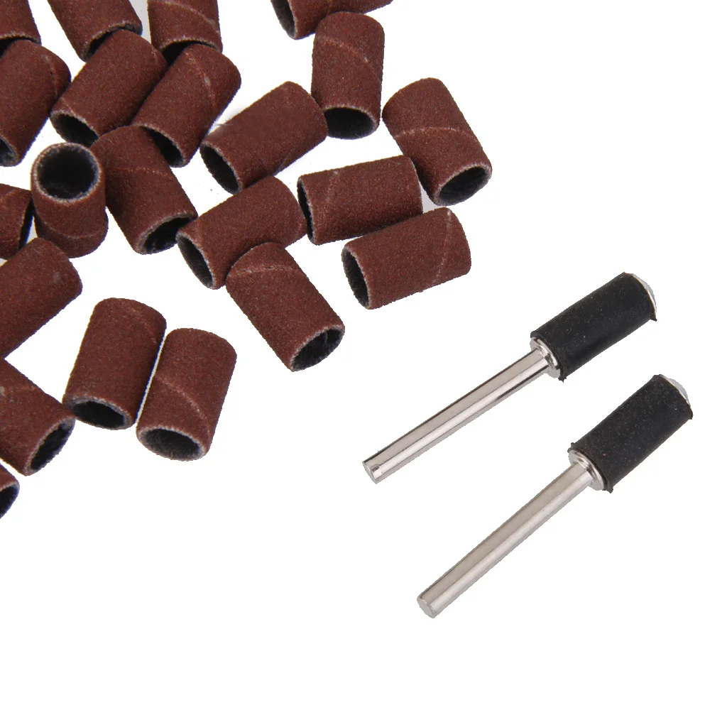 100 Rotary Tool 1/2inch Sanding Drum Sleeve Bands Mandrels Set Sandpaper Sleeves VFor Jeweler