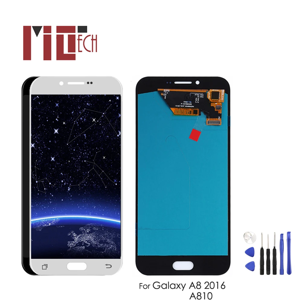 

Super AMOLED For Samsung Galaxy A8 2016 A8100 A810 LCD Display OLED Touch Screen Digitizer Assembly Replacement