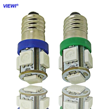 

10X E10 Dc 12 volt bulb light for car 1W 12v Auto Warning Signal Pilot Lamps Indicator Lights Instrument Lamp warm white blue