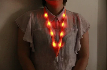 

5pcs/lot LED lanyard documents led light-emitting label documents lanyard badge lanyard tag nylon flash Luminescent Lanyard