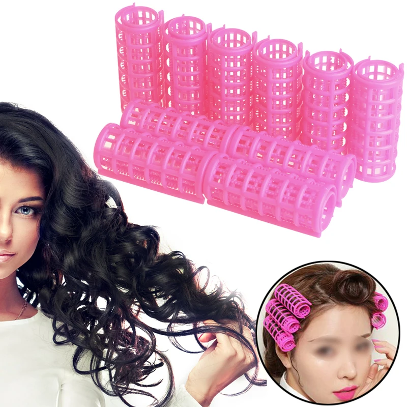10x Hair Salon Curlers Rollers Tools Soft Large Hairdressing Tool Spiral Circle (2.5cm) Jin