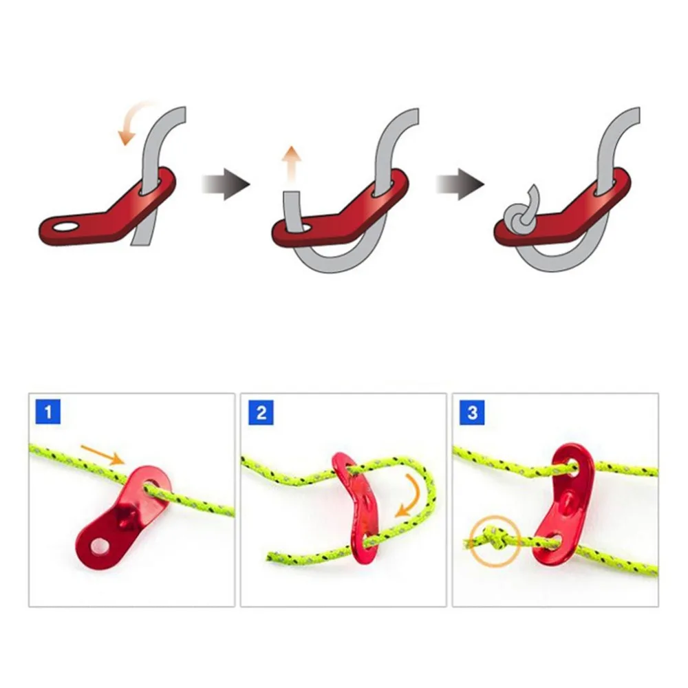 Наружная палатка 8 Форма веревка арахиса пробка алюминиевый сплав Пряжка парашют замок для шнура тумблер натяжители Открытый Отдых