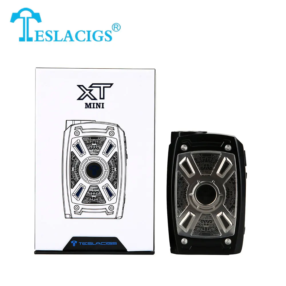 

New Original Tesla XT Mini 220W TC Box MOD with Exquisite Mayan Patterns & RBG LED Light Effect No 18650 Battery Ecig Vape Mod