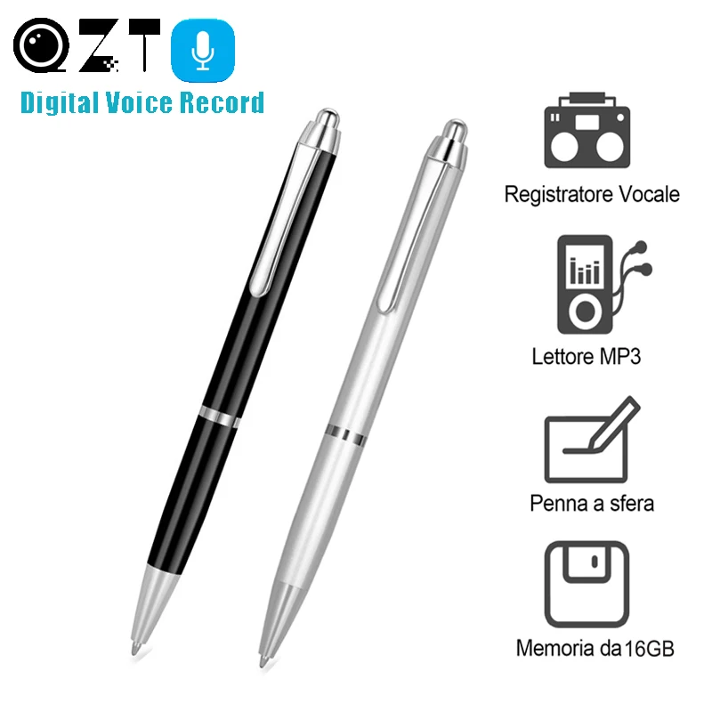 

16GB Black Sliver Digital Audio Voice Recorder Pen MP3 Player Dictaphone Sound Professional Noise Reduction grabadora de voz