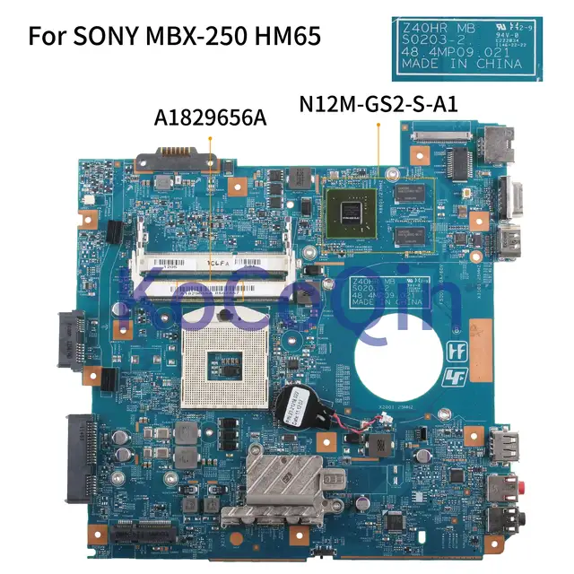 KoCoQin Laptop motherboard For SONY PCG-61911w VPCEG VPCEG18FG MBX-250 Mainboard A1829656A S0203-2 48.4MP09.021 N12M-GS2-S-A1