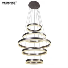 Modern LED Pendant Lights Long Stair 5 Circle Rings Pendant Lamp For Living room Restaurant LED Lustre Hanging Lighting Lustres led modern pendant lights suspendus lustre dining room hotel restaurant lighting lustres de sala led hanging lamps kitchen lamp
