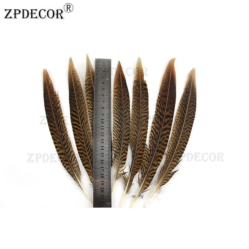 ZPDECOR 8 10 дюймов 20 25 см золотые перья фазана для изготовления ювелирных изделий