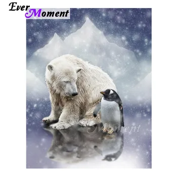

Ever Moment Diamond Painting Iceberg Polar Bear Penguin Rhinestone 5D DIY Mosaic Diamond Embroidery Decoration Home 3F1814