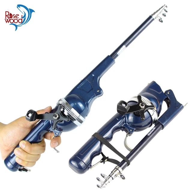 Folding mini rod folding rod telescopic pole portable fishing rod with