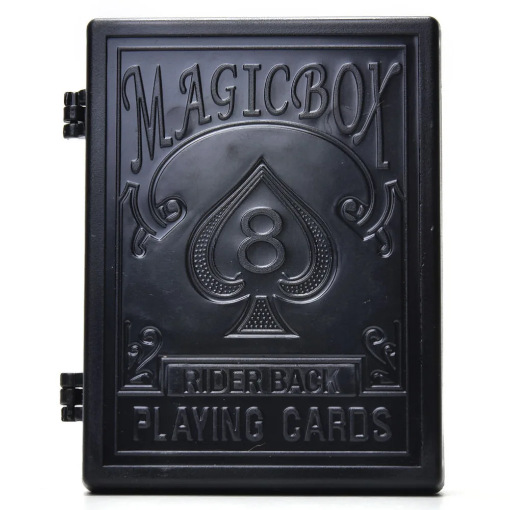 

Black Plastic Restore Box Broken Paper Card Case Close-up Magic Tricks Props Toys