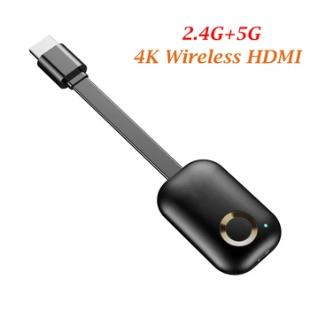 

Mirascreen 2.4G+5G 4K Wireless HDMI Wifi Display Switch Free Dongle Mirroring Miracast Airplay DLNA Receiver for Android iOS