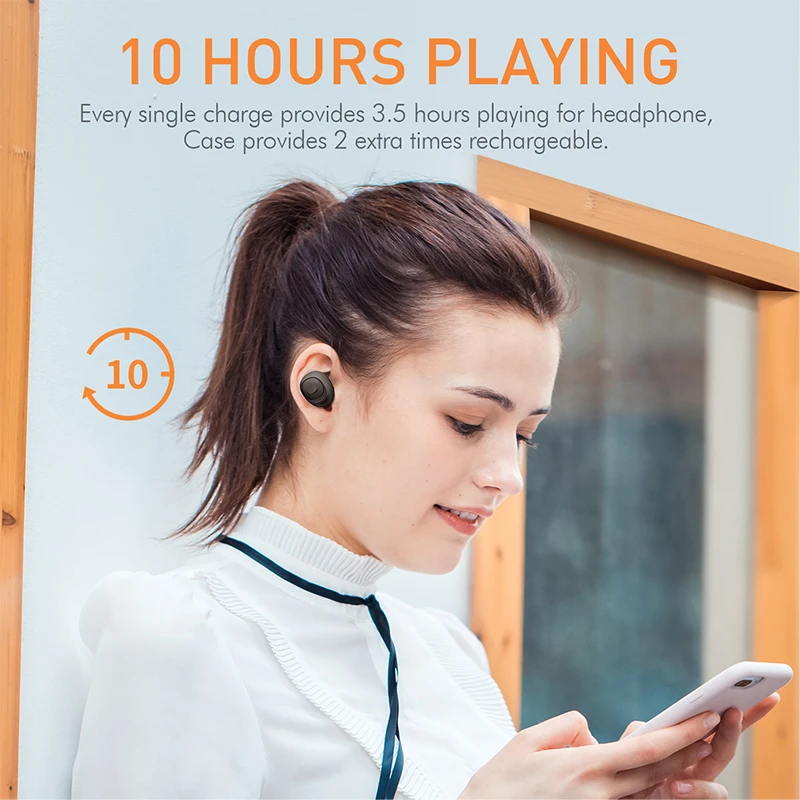 Havit TWS Bluetooth наушники V5.0 HD стерео беспроводные IPX5 с шумоподавлением игровая