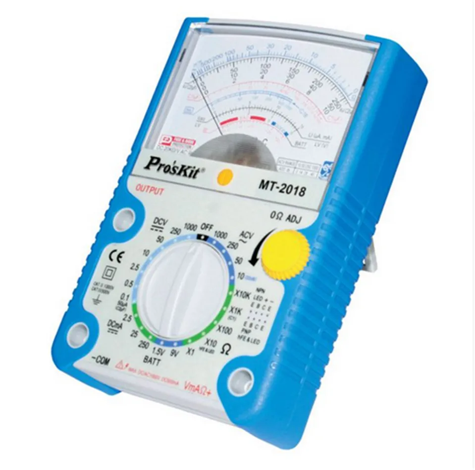 

ProsKit MT-2018 Protective Function Analog Multimeter Safety Standard Professional Ohm Test Meter Tester Analog Free Shipping