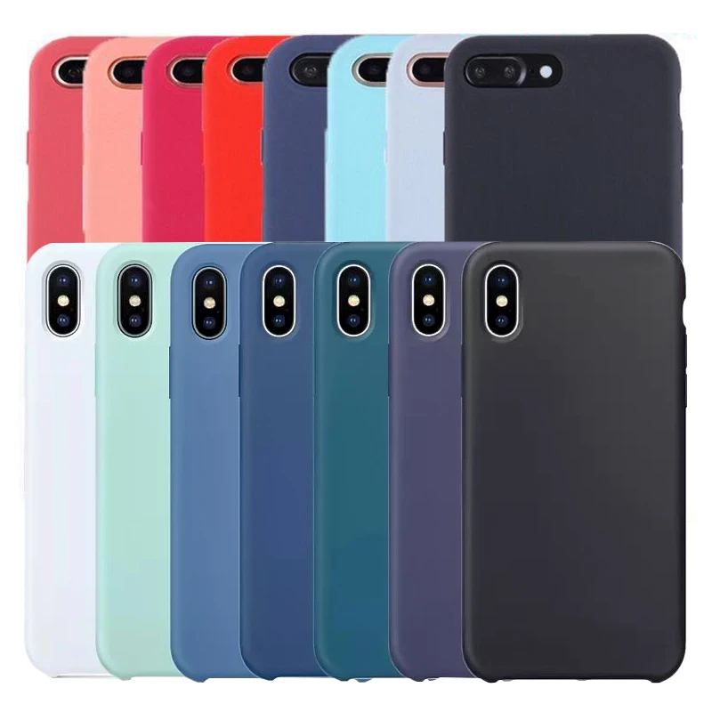 

Blackmix Silicone Phone Case for Apple iPhone X XS 7 8 Plus With Box Soft Case Cover for iPhone 6S XS Max XR 6 Plus 5 5S SE Capa