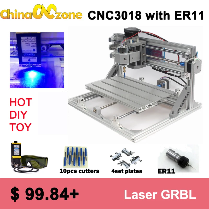 

CNC3018 Laser ER11 mini CNC 3018 Router Parts grbl control diy cnc machine 3 axis,Laser Engraving,PCB PVC Milling Machine