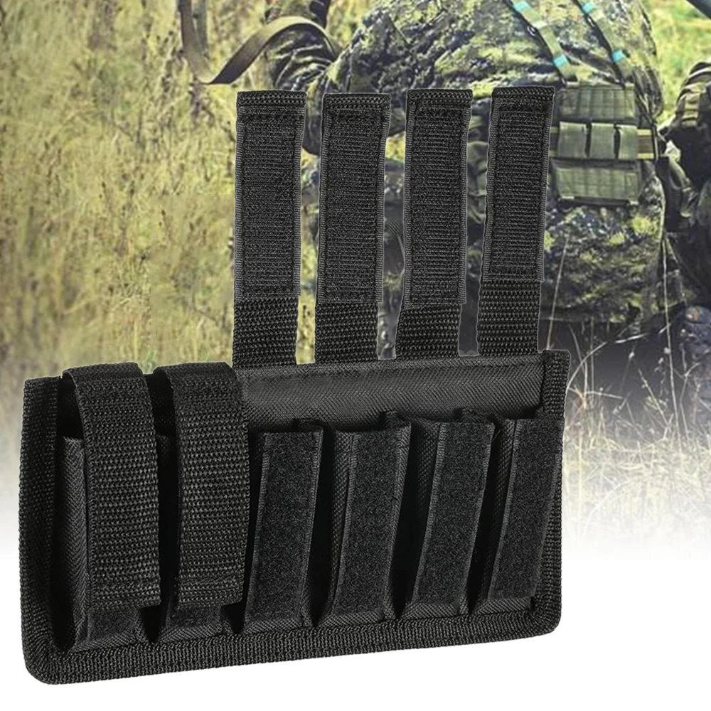 

Mayitr Black 600D Oxford Outdoor Black Six Pack Double Stacked Magazine Mag Pouch Holster Hunting Tactical Carry On Bag