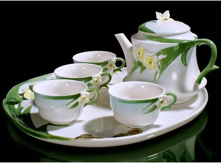 Wholesale porcelain enamel coffee cup tea cup set Wedding Party