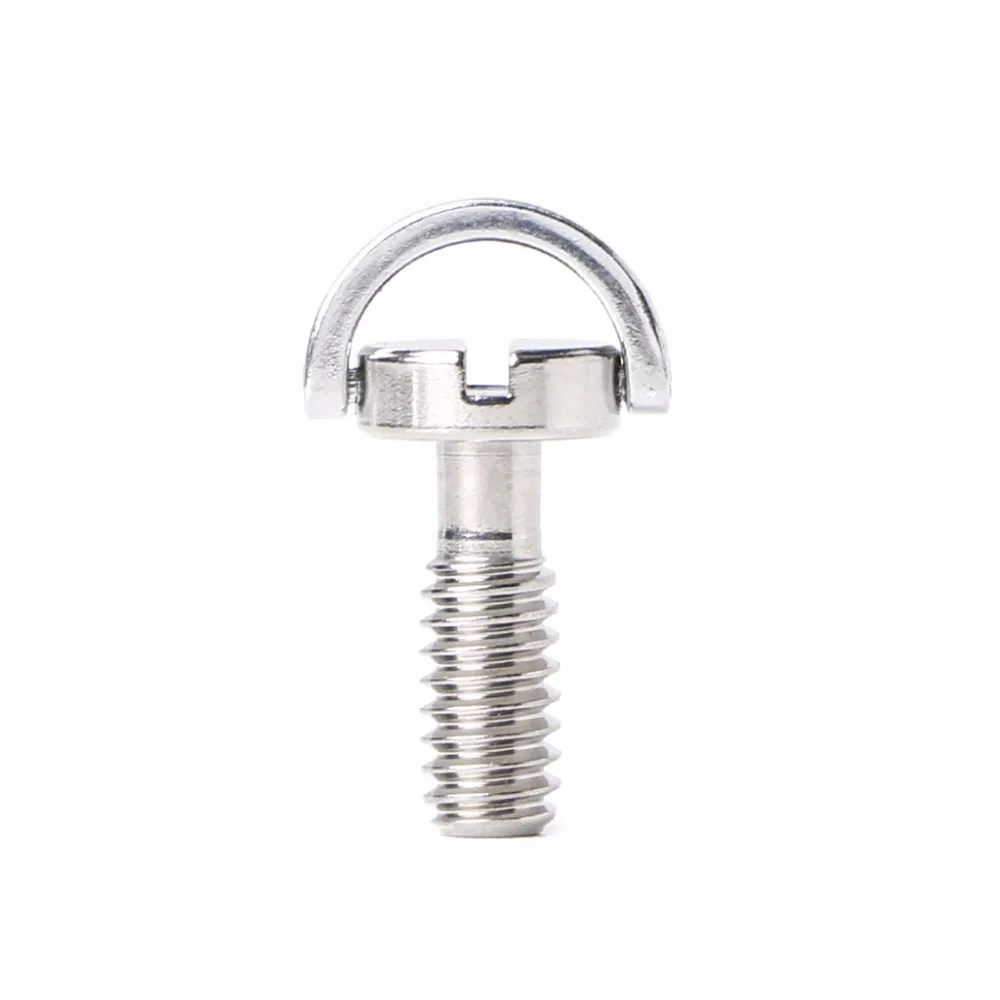 

1/4" D-Ring Stainless Steel Lengthener Screw For Photography Camera Tripod Plate