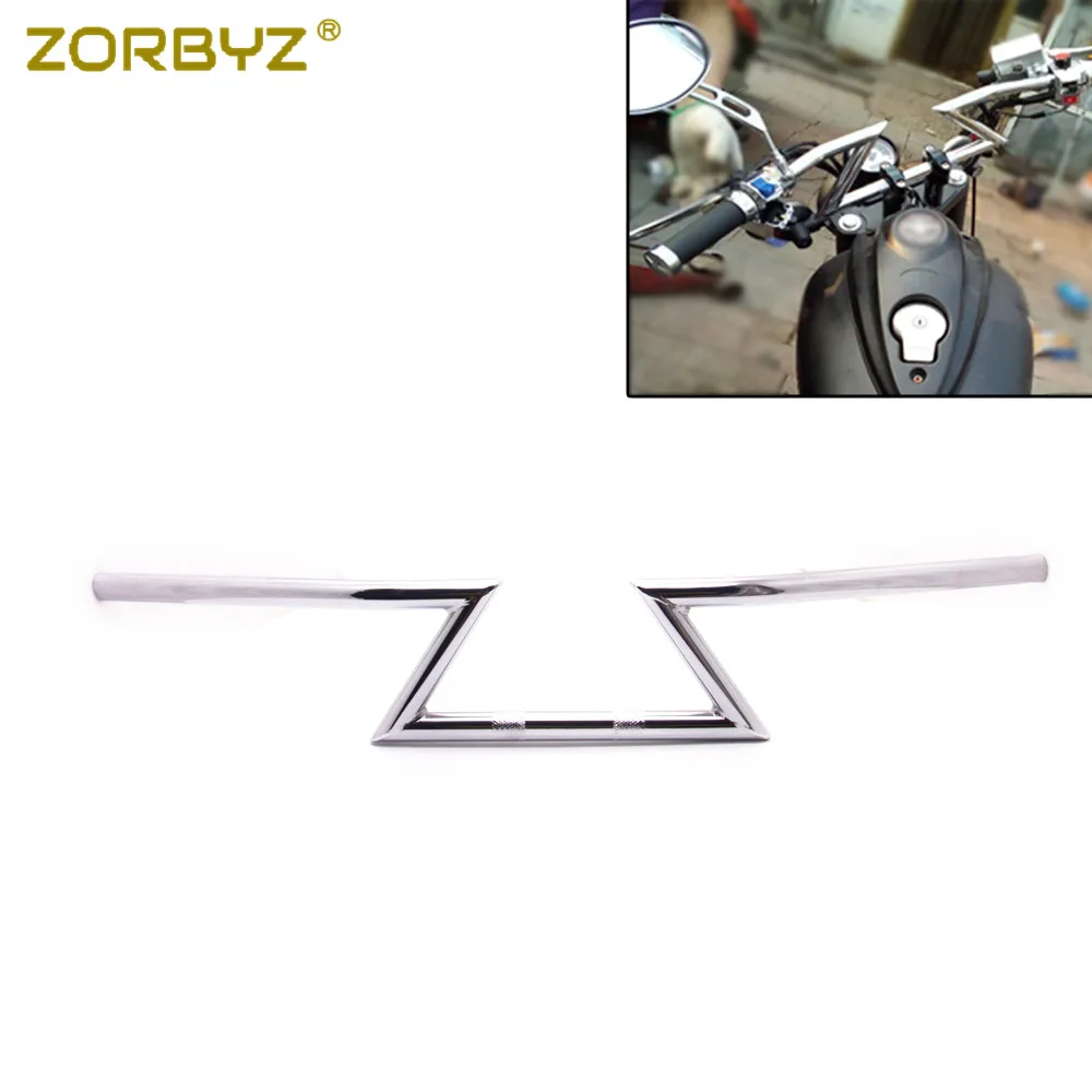 ZORBYZ 22 мм хромированная Ручка Z баров для Honda Yamaha Suzuki Harley Виктори на заказ