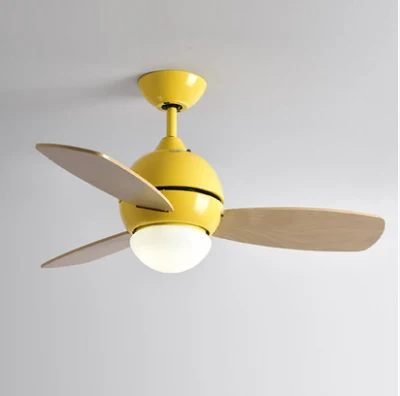 Modern Simple Macaron Colorful Ceiling Fan Led Fans For Living