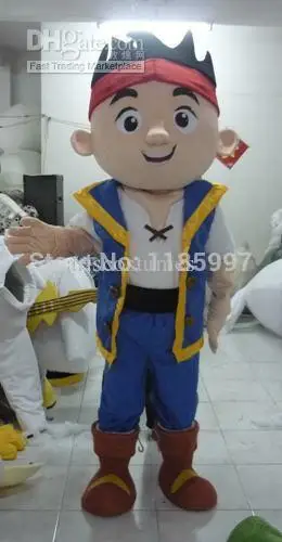 

HOT SALE Cute New jake the neverland pirates Halloween animal Mascot Costume Fancy Dress Animal mascot costume free shipping