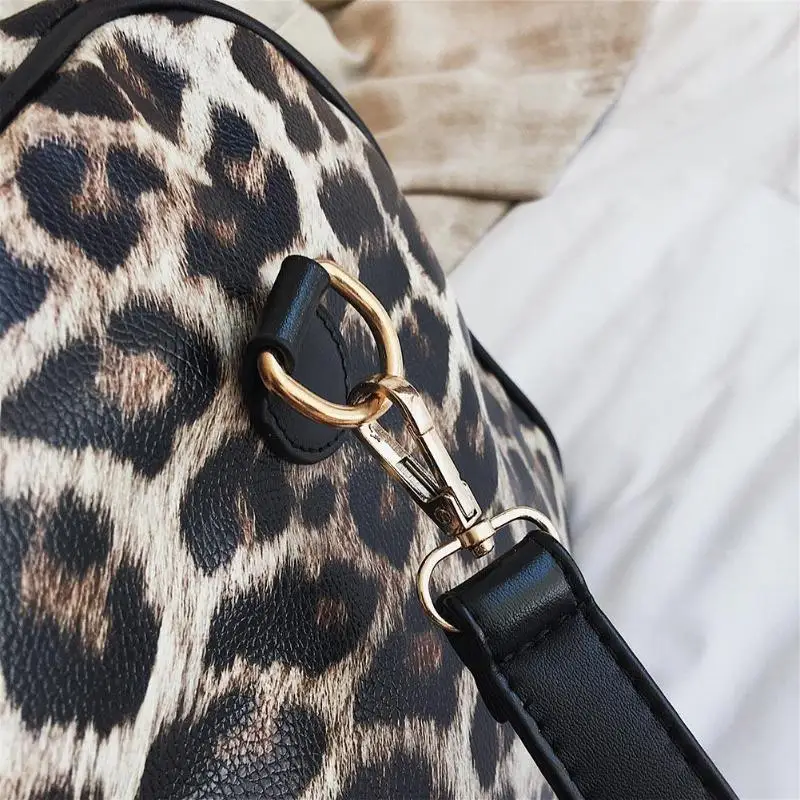 Модные женские туфли слинг плеча сумочку большой ёмкость Leopard Crossbody Дорожные Сумки из искусственной кожи выходные вещевой Сумка Bolsas