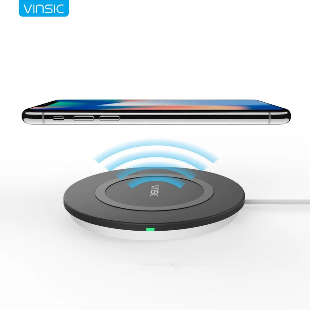 

Vinsic 3 Coils Qi Wireless Charger Wireless Charging Pad for iPhone X 8 8 Plus Samsung Galaxy S8 S7,S7 Edge,Note 5,S6 Edge+