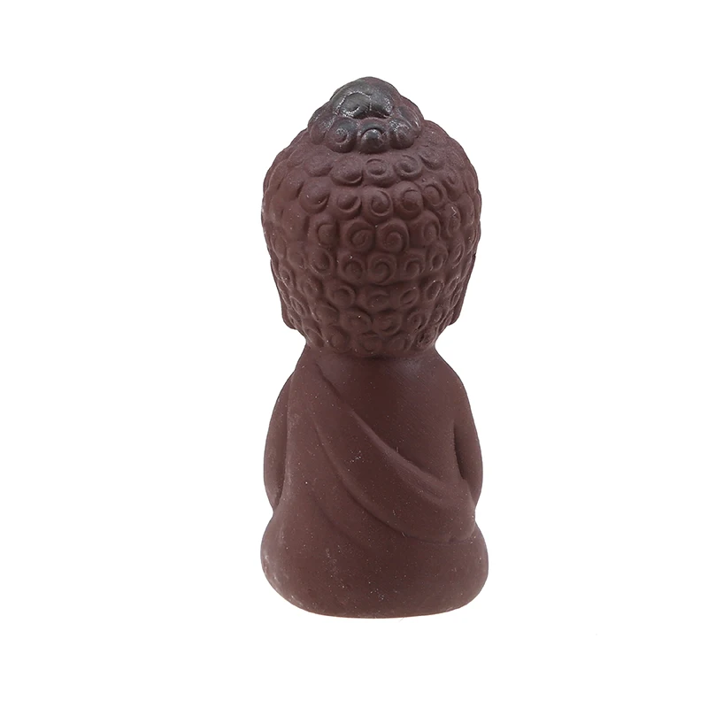 WHISM фиолетовая глина статуи Будды маленький буддистский монах маленькие статуэтки Миниатюрные Мини Китайский дзэн-буддизм монахи садовый орнамент