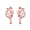 pink bow earrings