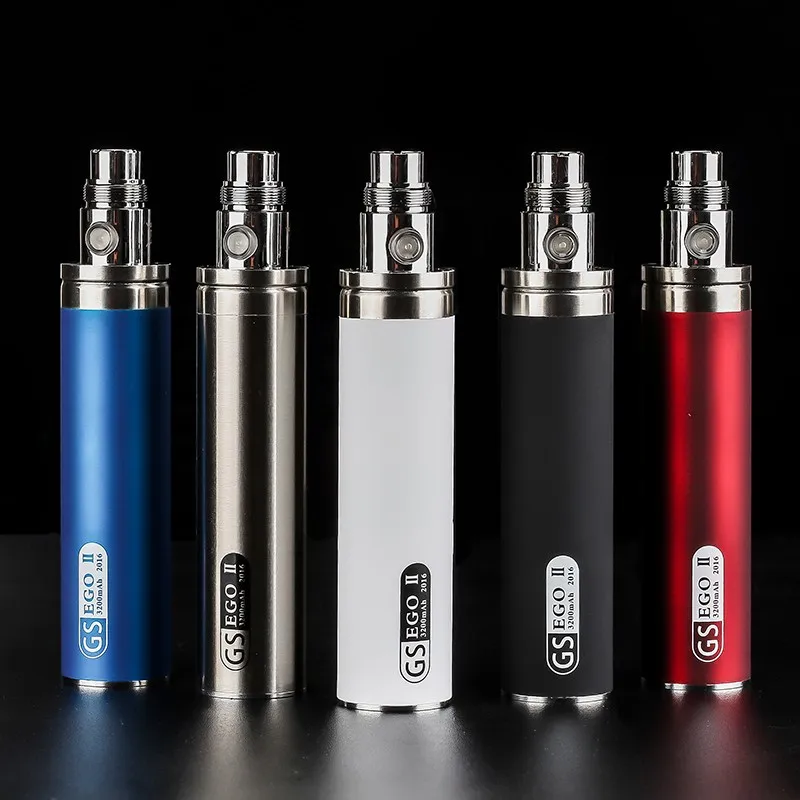 

3pcs/lot Newest e cigarette Original GS 3200mah EGO 2 Battery For ego II electronic cigarette 510 Thread Battery Multi Colors
